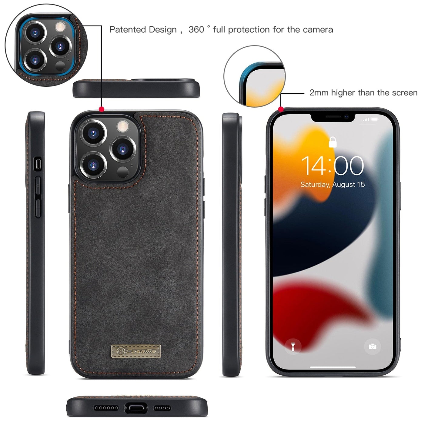 iPhone Leather Flip Wallet Case