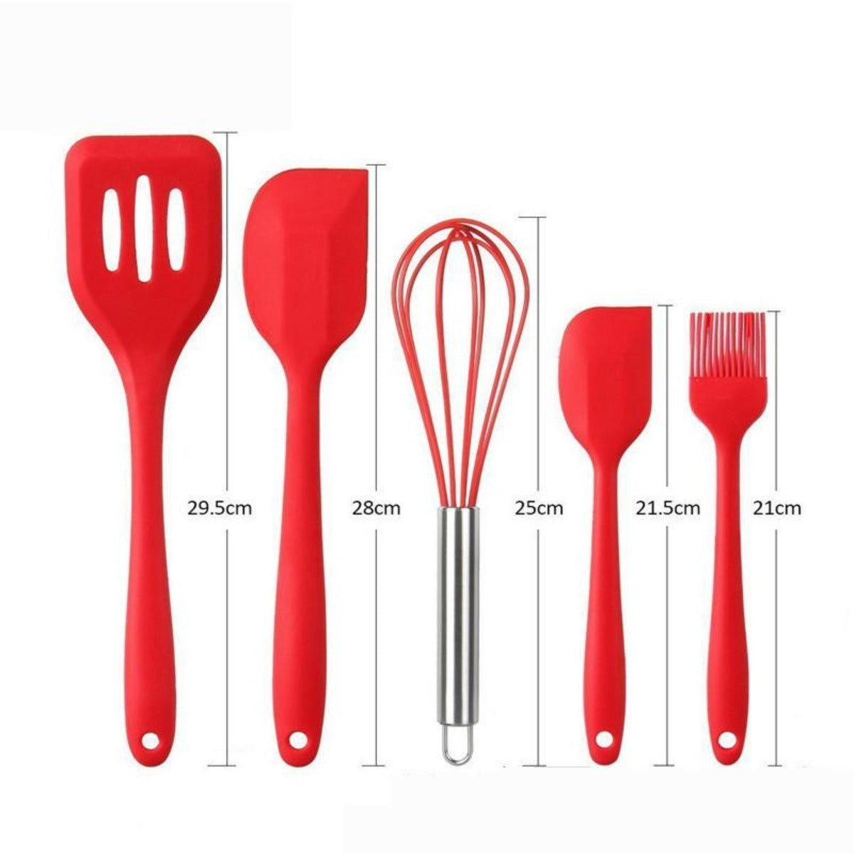 Premium Set of 10 Heat Resistant Non-Stick Silicone Cooking Utensils