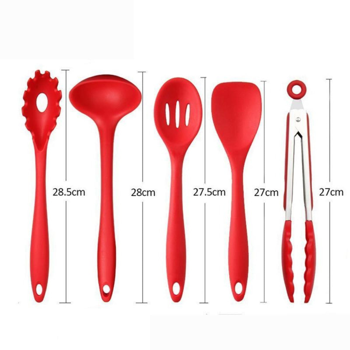 Premium Set of 10 Heat Resistant Non-Stick Silicone Cooking Utensils
