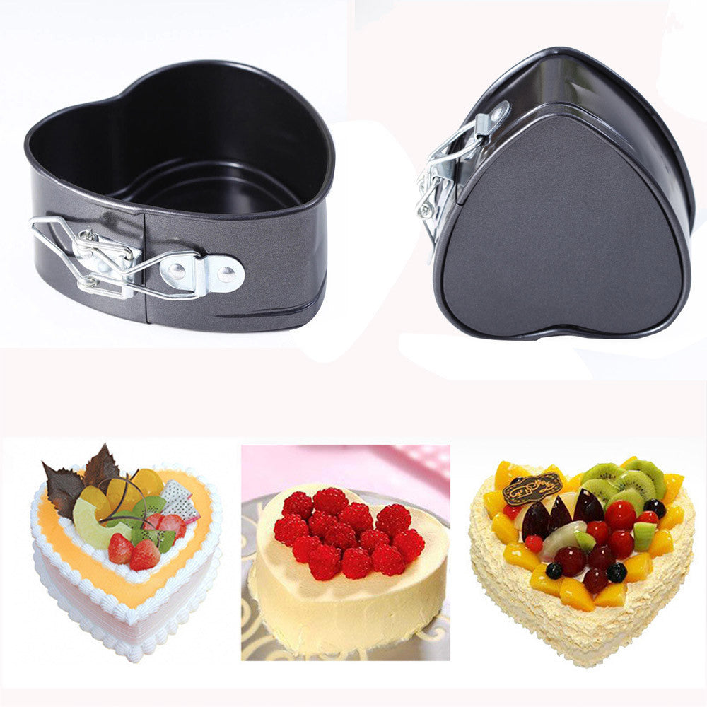 Heart-Shaped Non-Stick Cake Mold Set of 3 Pieces