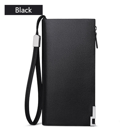 Leather Long Wallet for Men's Business Attire