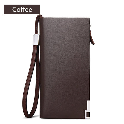 Leather Long Wallet for Men's Business Attire