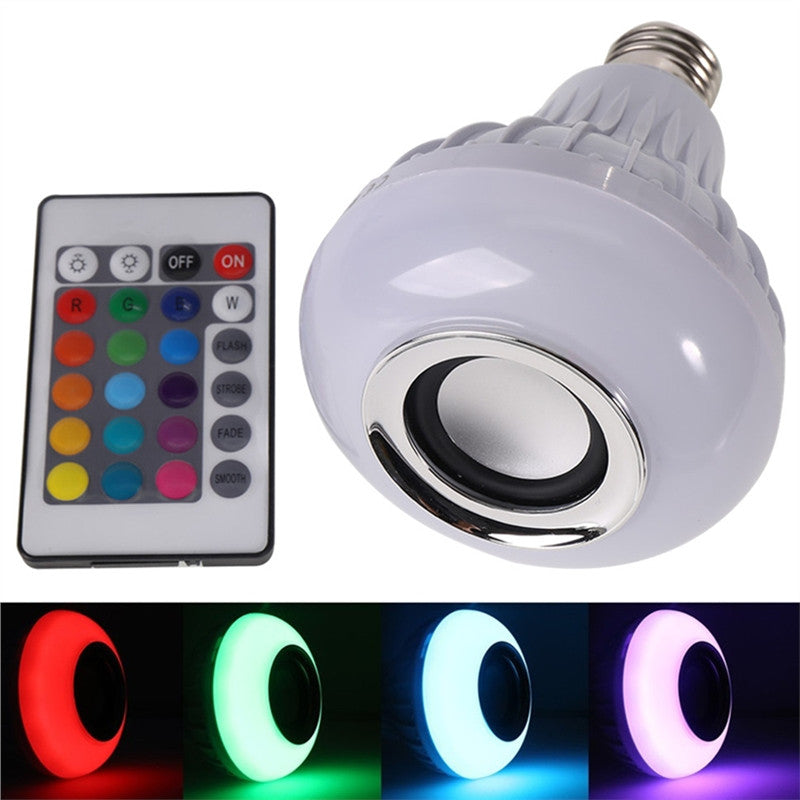 Smart Wireless LED Light Bulb with Integrated Bluetooth Speaker
