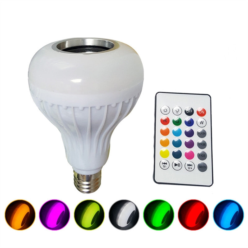 Smart Wireless LED Light Bulb with Integrated Bluetooth Speaker