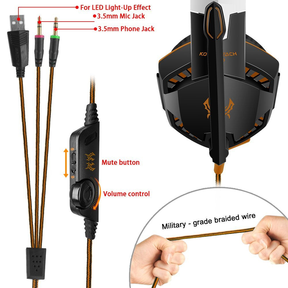 RZ LED Gaming Headphone with Microphone - Ninja Dragon Edition