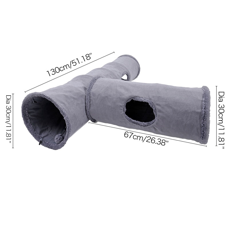 Collapsible Animal Activity Tunnel Kit with Detachable Toy