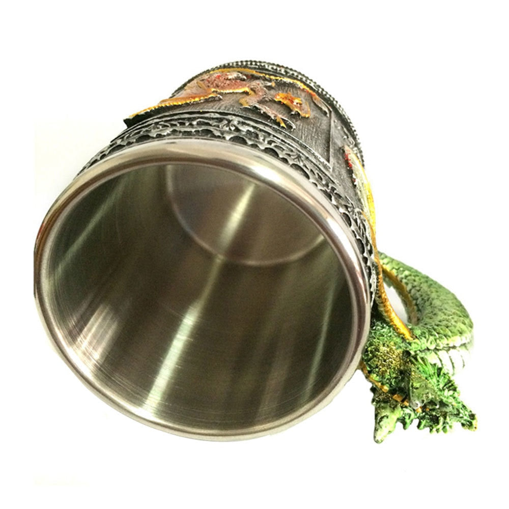 Dragon Design Stainless Steel Mug - 12oz Capacity