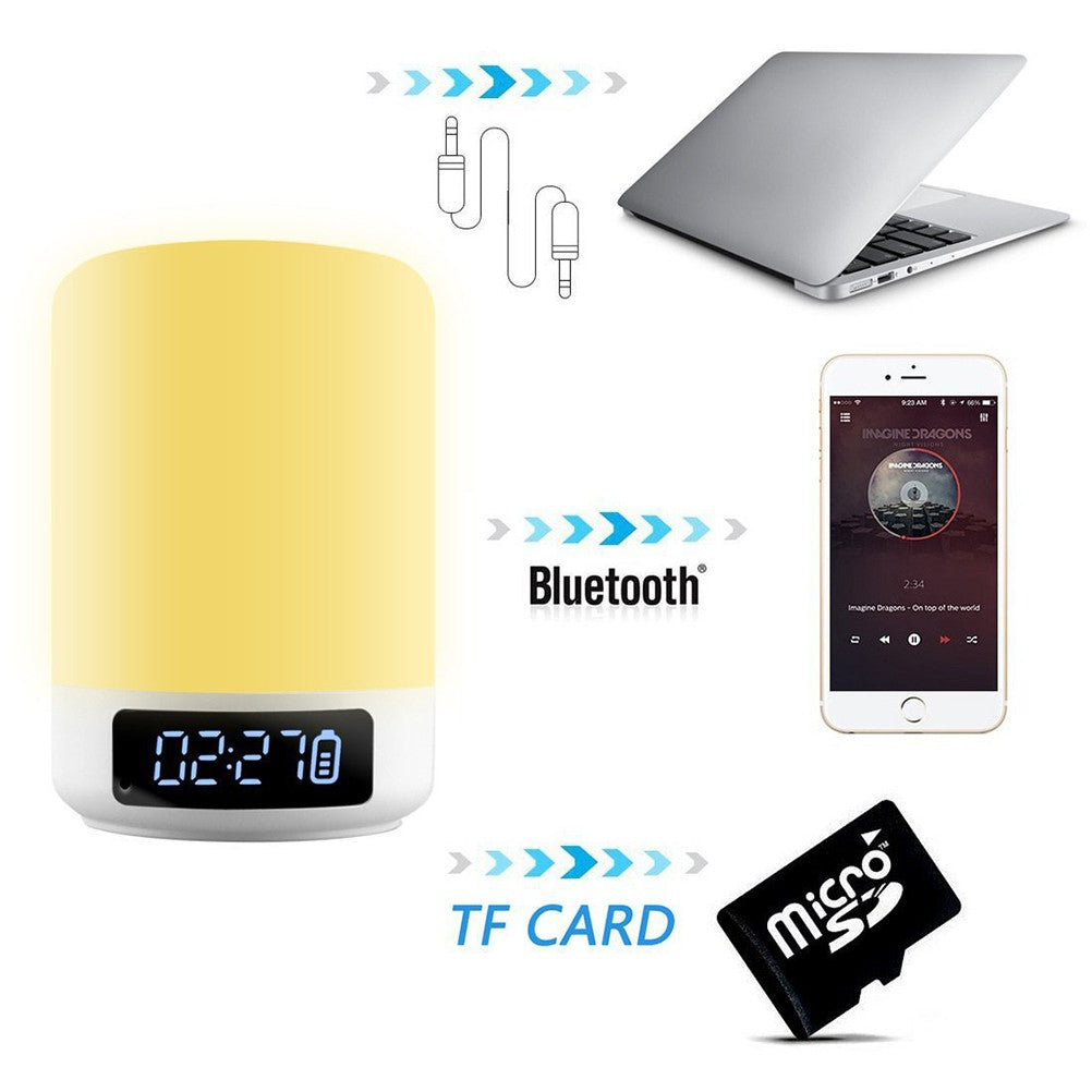 Enhanced Wireless Bluetooth Speaker with Touch-Activated Colorful LED and Powerful Bass