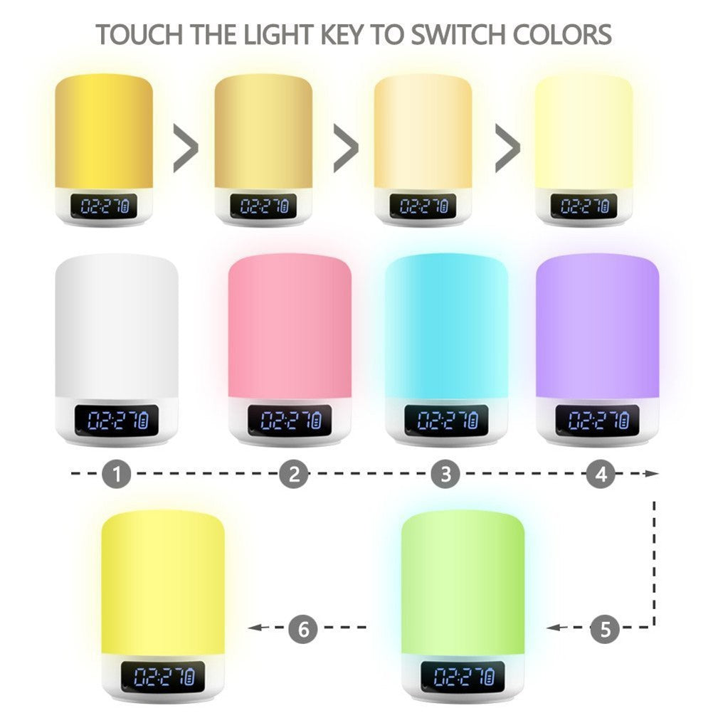 Enhanced Wireless Bluetooth Speaker with Touch-Activated Colorful LED and Powerful Bass