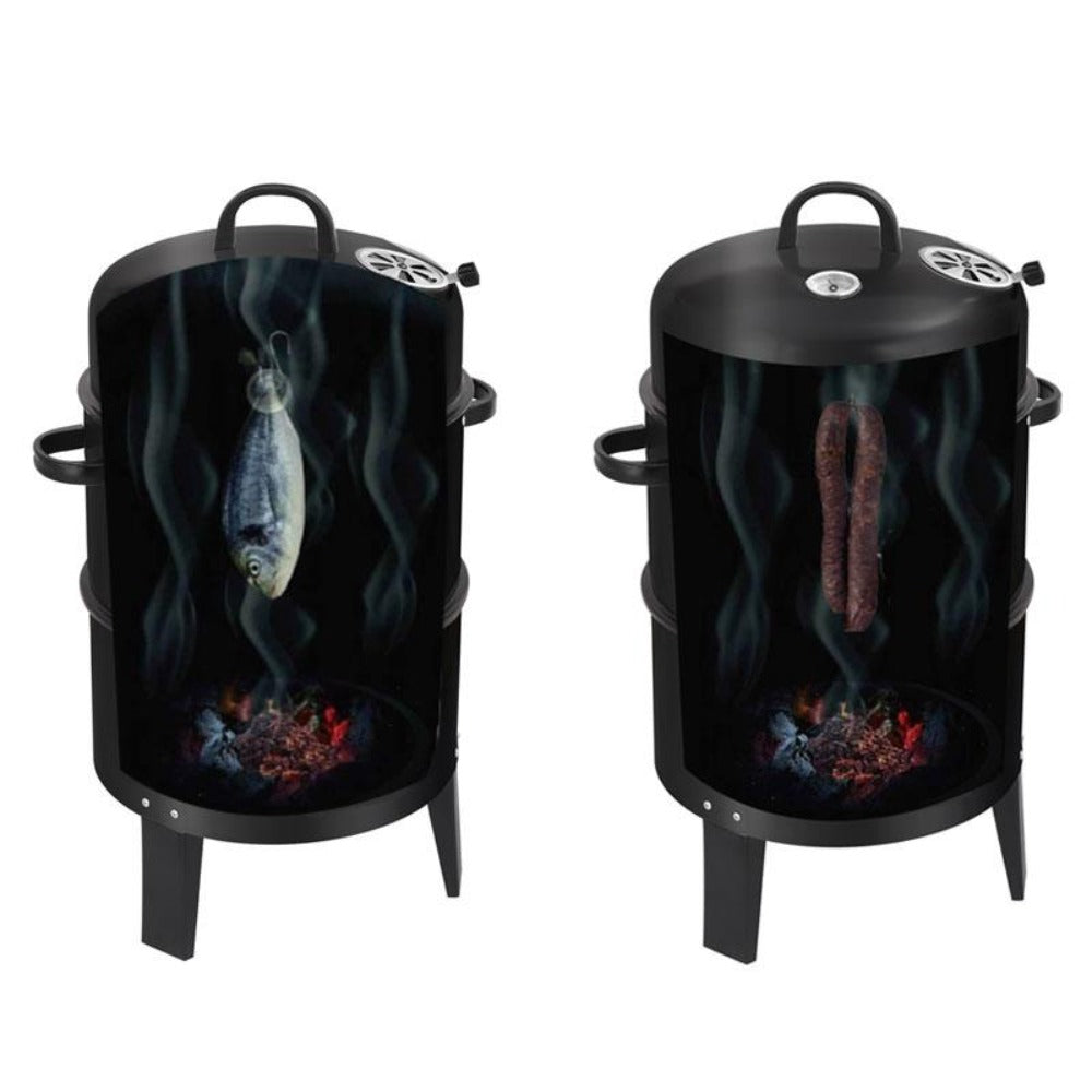 Outdoor BBQ Roaster with Triple Layer Functionality