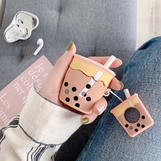 Silicone Airpods Case with Cartoon Design