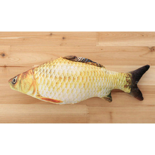 Soft Plush 3D Cat Fish-Shaped Pillow Set - 5 Pieces