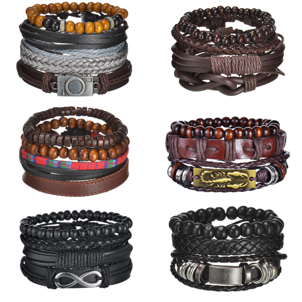 Contemporary Men's Layered Wristband