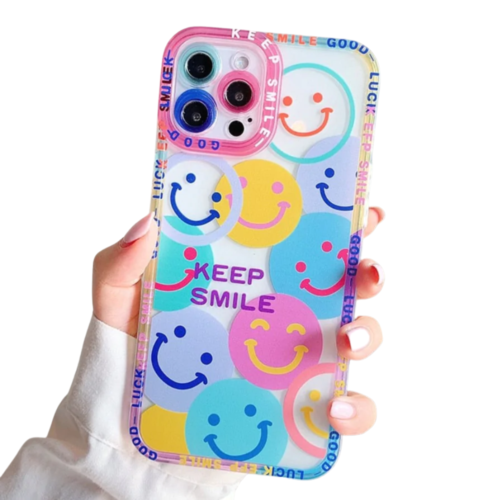 iPhone Case with a Happy Face Design