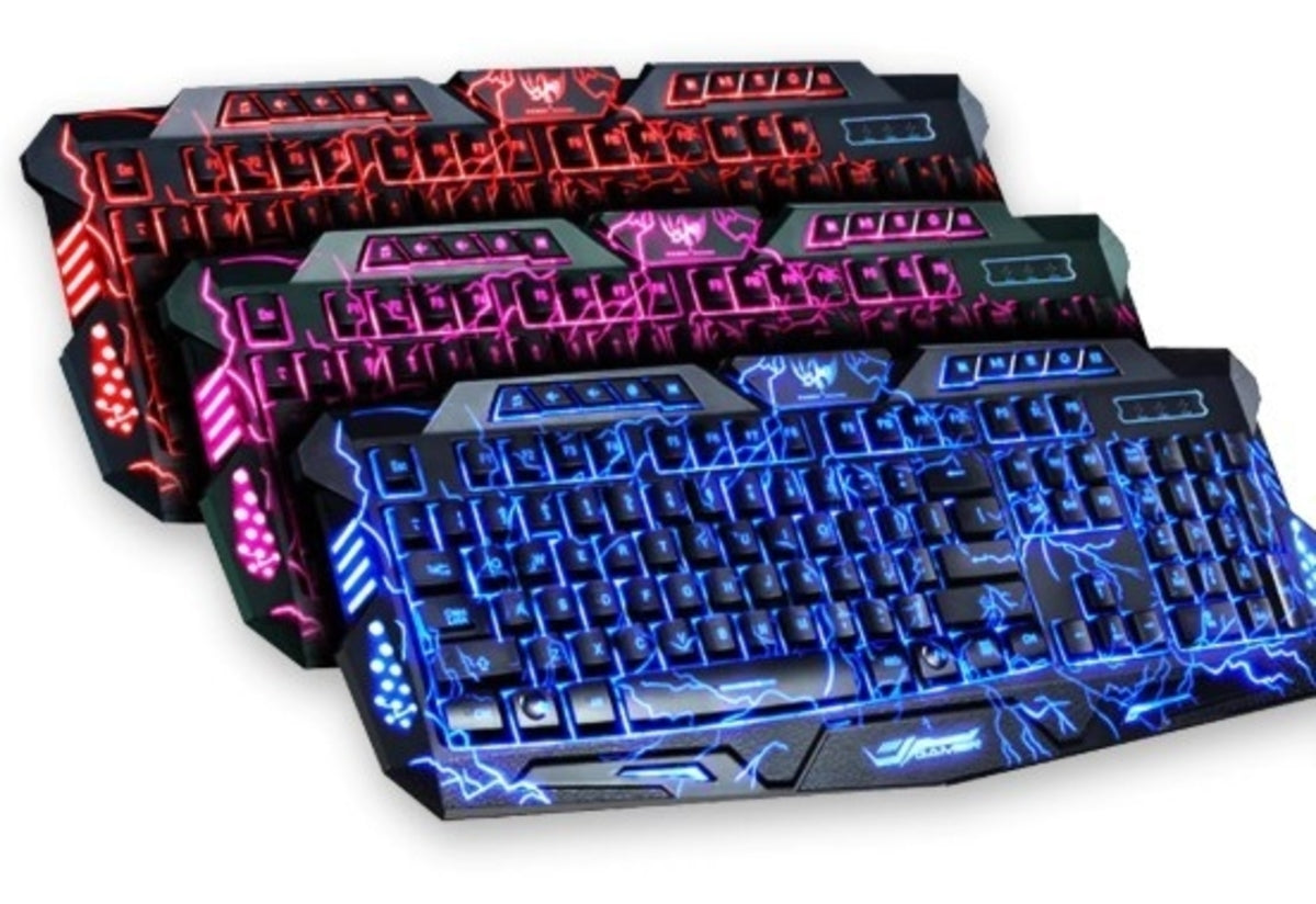 Z8V Wired 3 Backlight Ninja Dragons Gaming Keyboard with Ergonomics