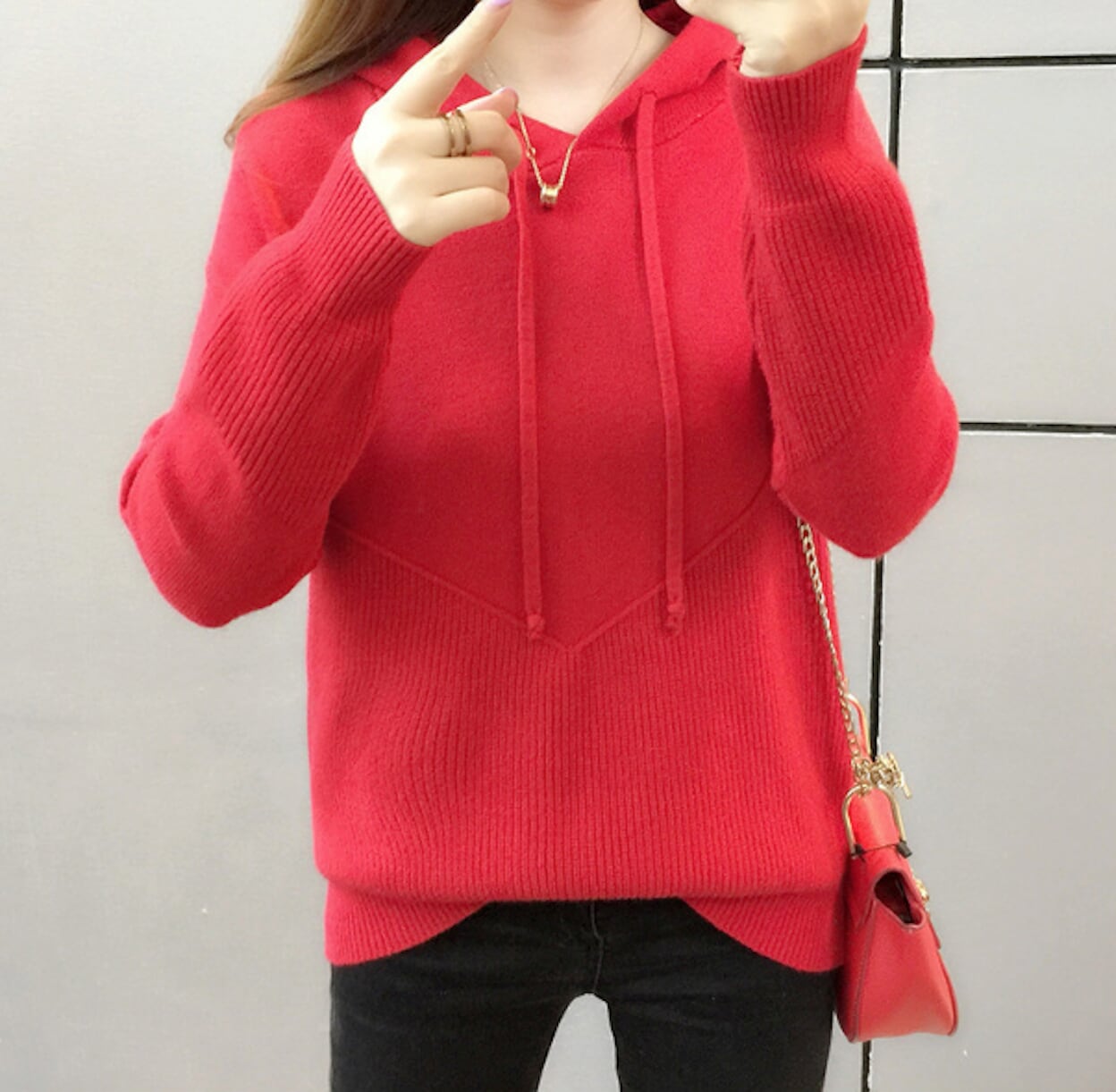 Hooded Women's Pullover Sweater