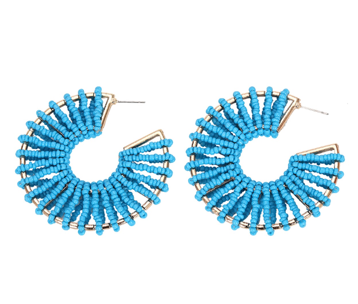 Colorful Round Beaded Earrings
