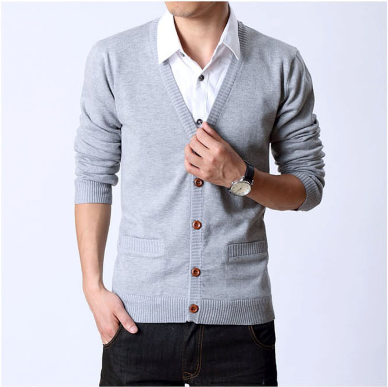 Button Up Cardigan for Men