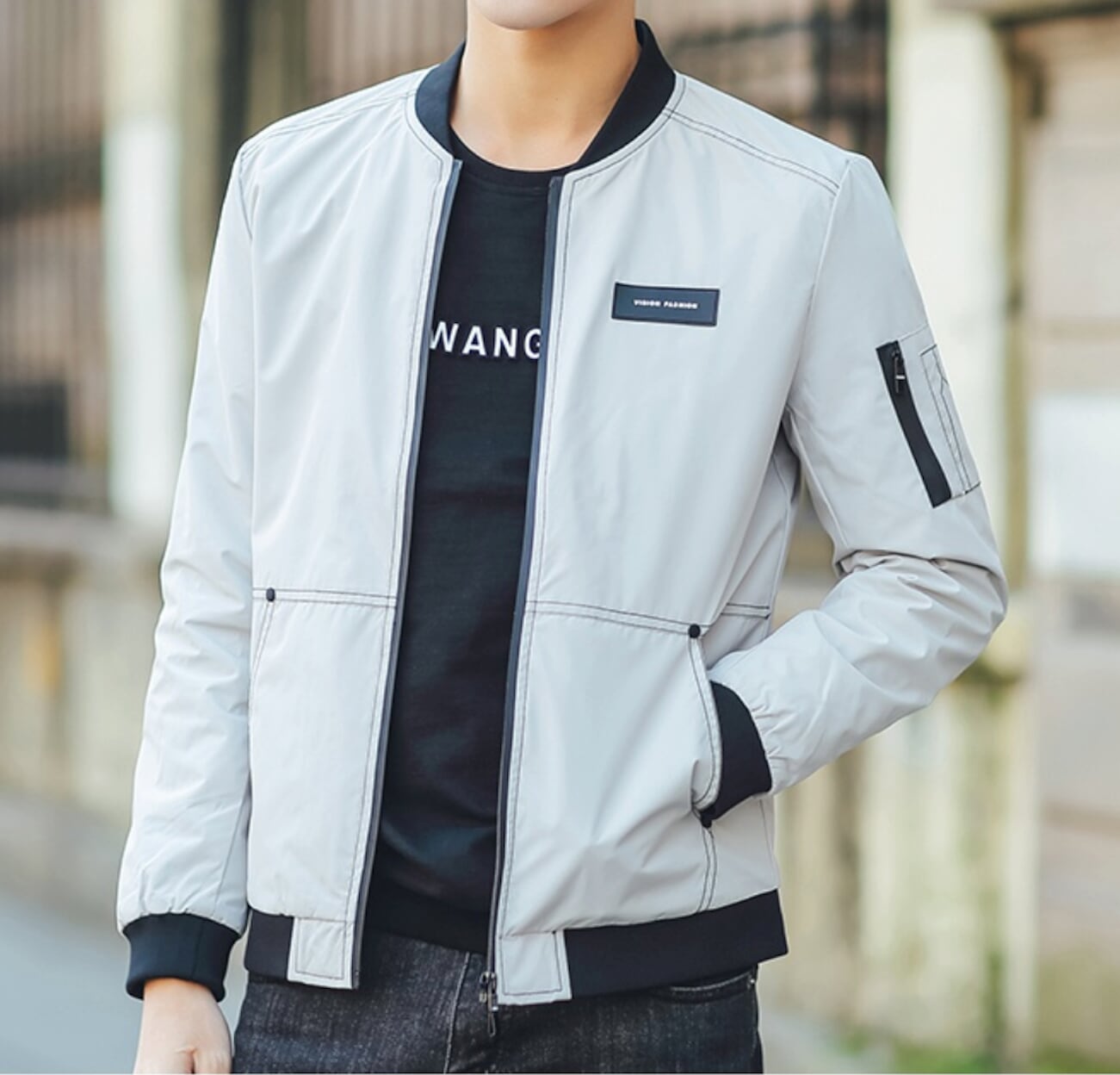 Stitched Designs Men's Bomber Jacket