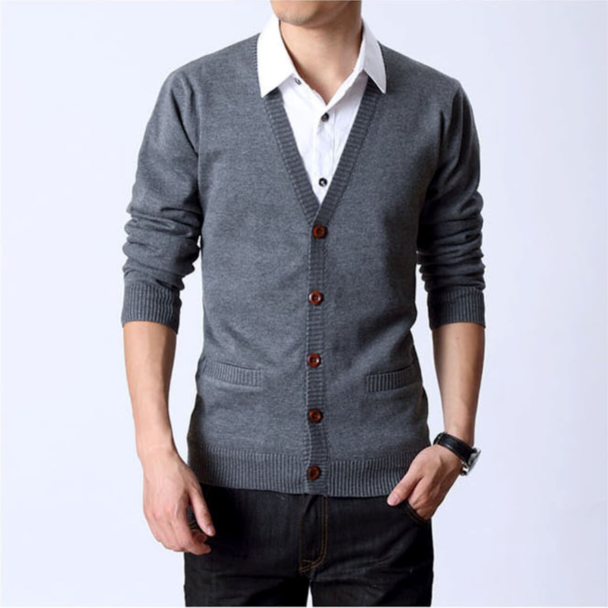 Button Up Cardigan for Men