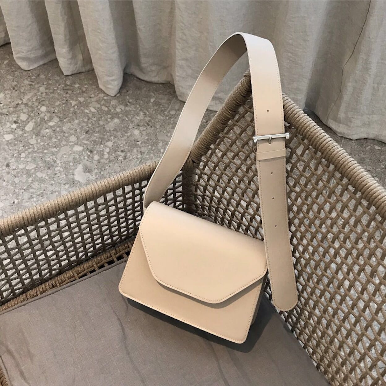 Rectangular Crossbody Bag with Wide Straps for Women