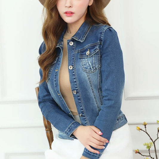 Cropped Denim Jacket for Women