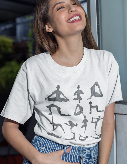 Black T-Shirt with Yoga Retreat Design