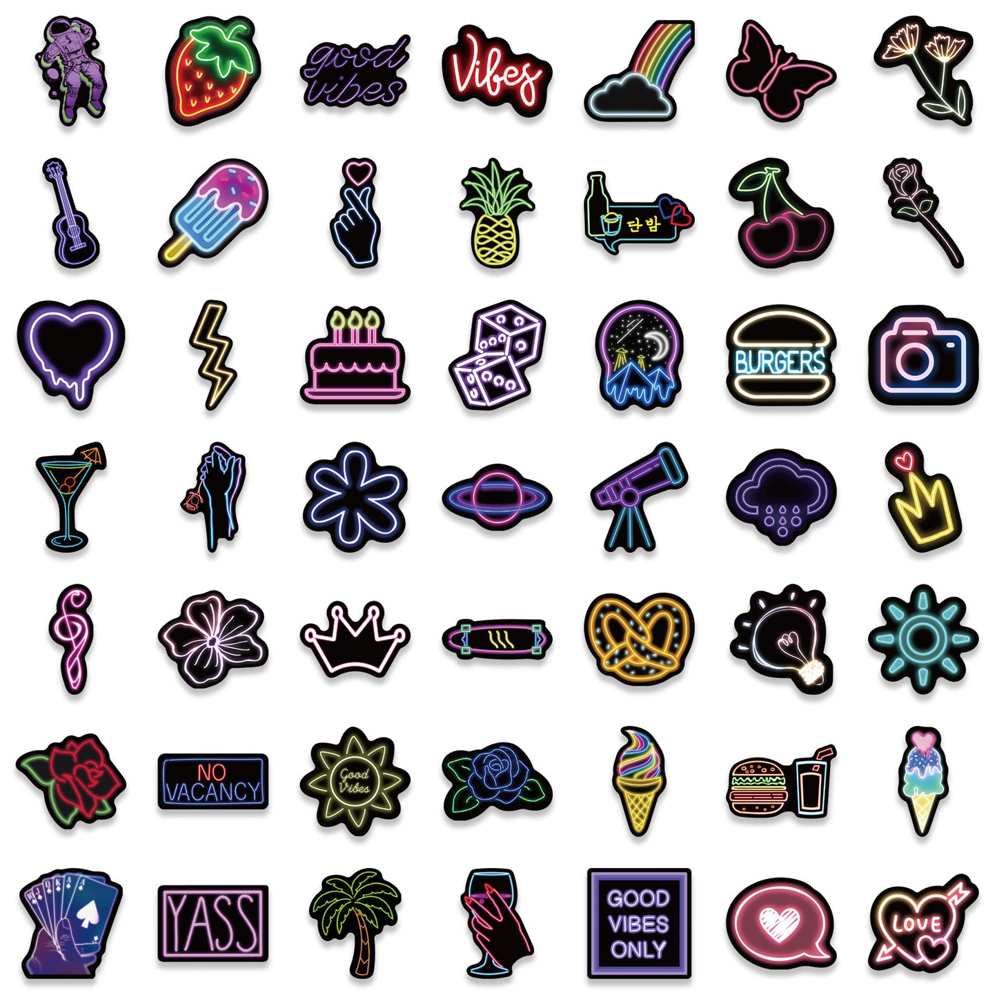 Cute Penguin Neon Style Stickers