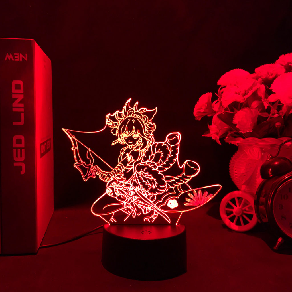 16 Colors Gesnhin Impact LED Light Genshin Desktop Lamp Genshin yoimiya