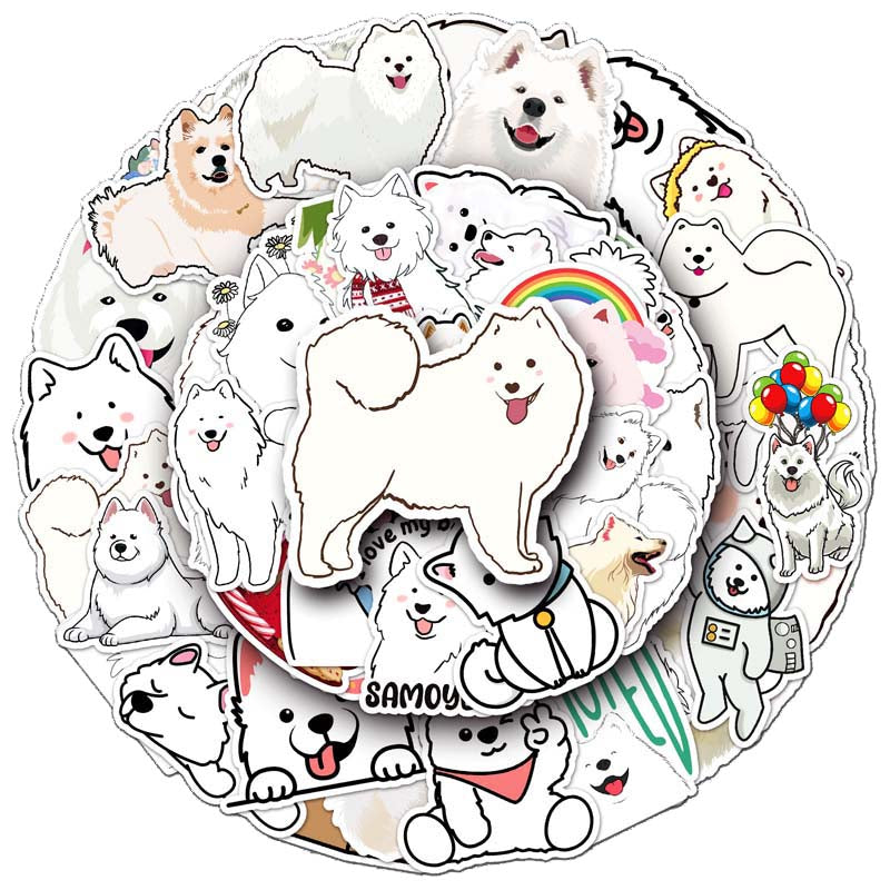 Cute Samoyed Stickers: Personalize Belongings