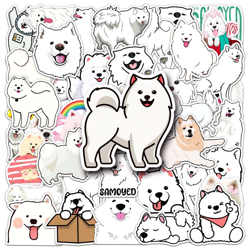 Cute Samoyed Stickers: Personalize Belongings
