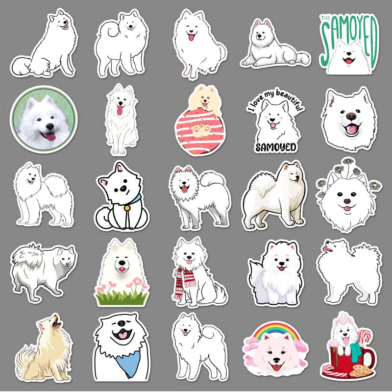 Cute Samoyed Stickers: Personalize Belongings
