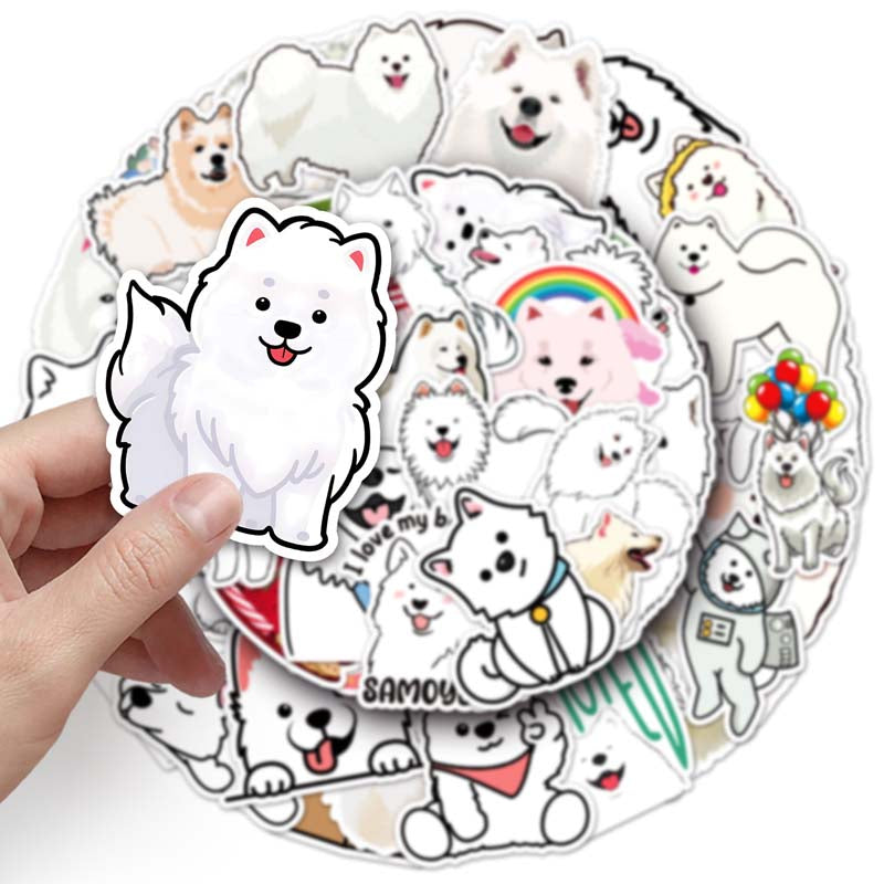 Cute Samoyed Stickers: Personalize Belongings