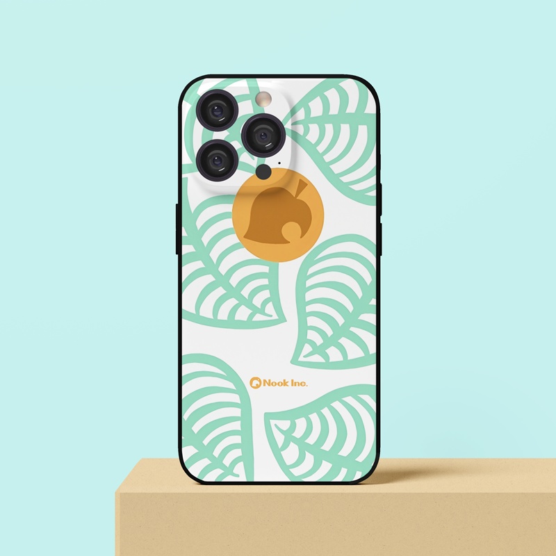 ACNH Nook Phone Cases with Leaf Design