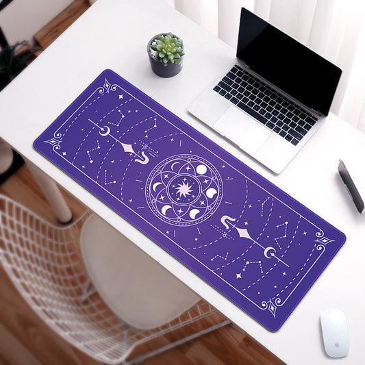 Stars Keyboard Mat, Colorful, Durable: purple, white celestial/astrology theme, mystical celestial graphic style