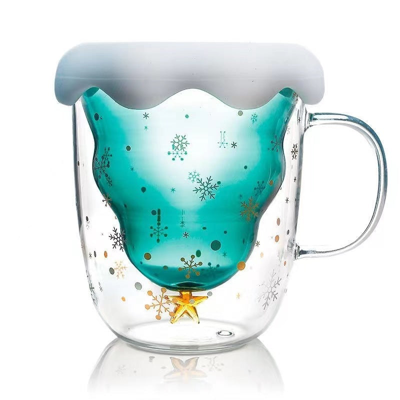 Christmas Tree Glass Cup Set