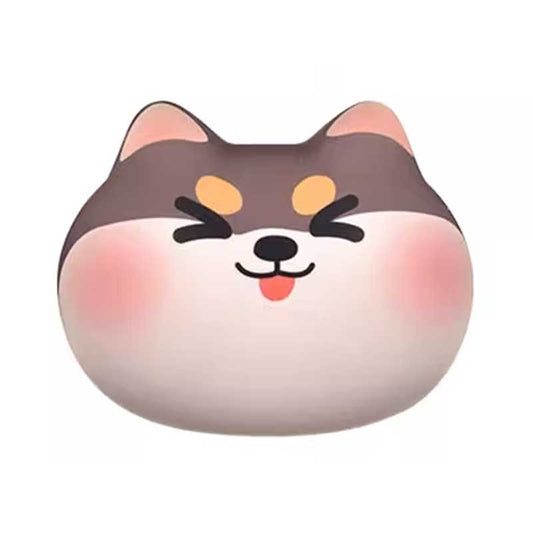 Cute Dog Wrist Support Pad: dark gray, white cartoon cat, kawaii cartoon style