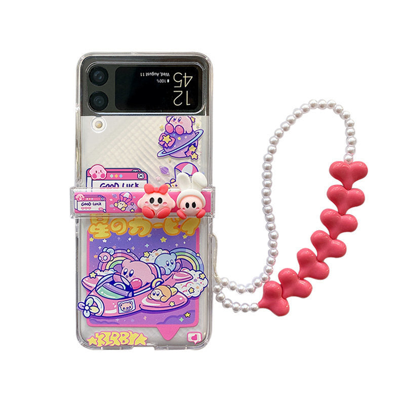 Cute Kirby Samsung Flip 3 Phone Case Kawaii Kirby Flip 4 Cases (2)