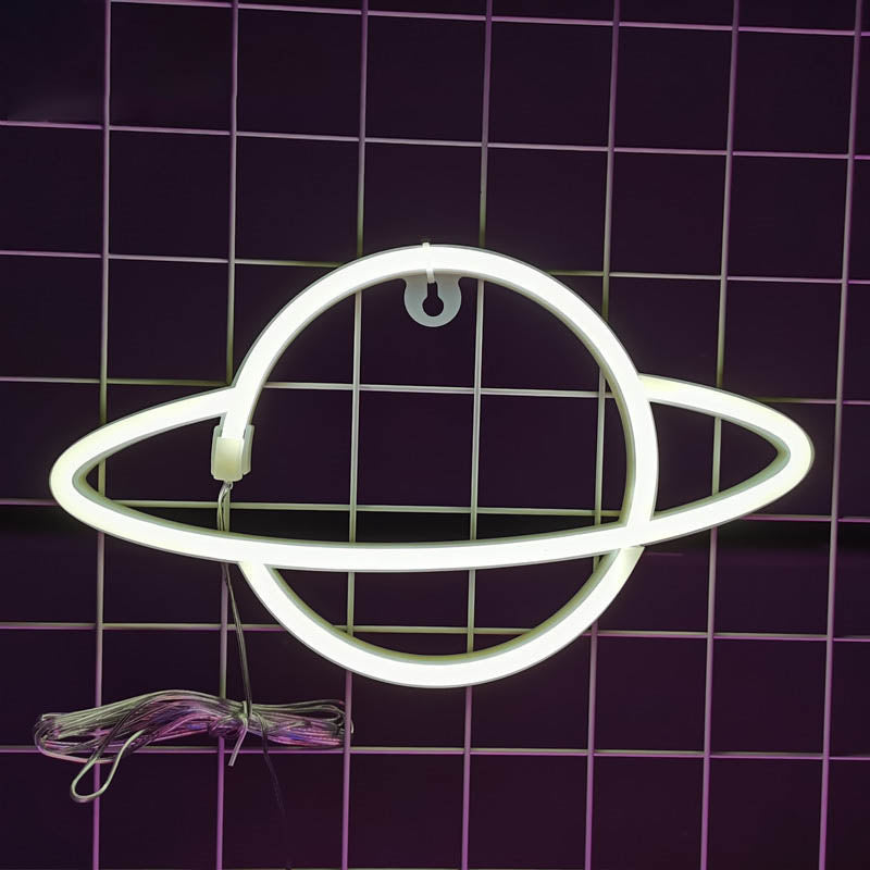 Cute Planet Neon Sign LED Night Lamp Neon Wall Decor Astronomy Gifts (10)