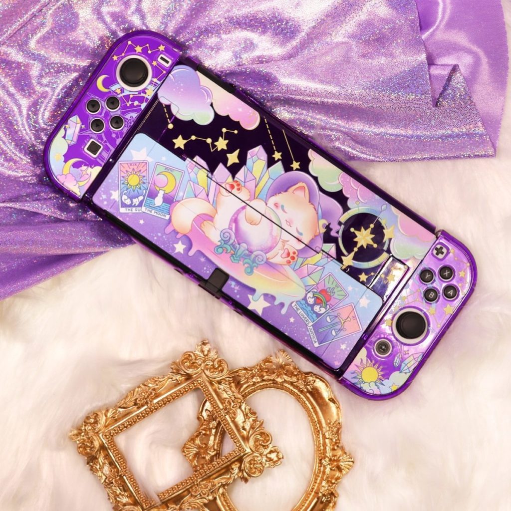 Cute Purple Switch OLED Case