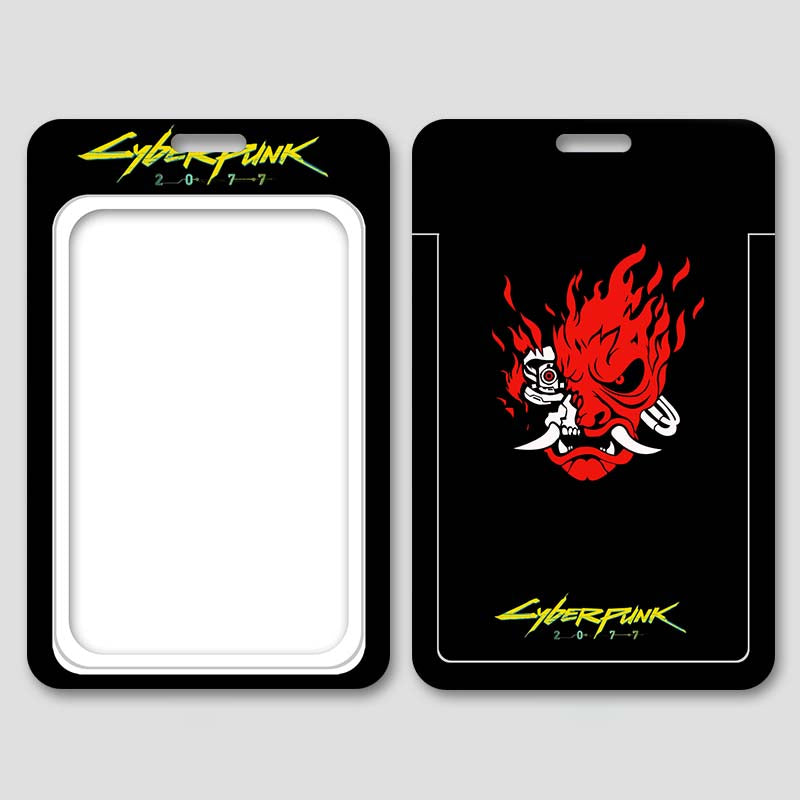 Cyberpunk 2077 Card Holder Sci-Fi Student Card Holders Cyberpunk Lanyard Necklace (1)