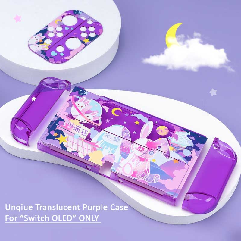Cute Purple Switch OLED Case