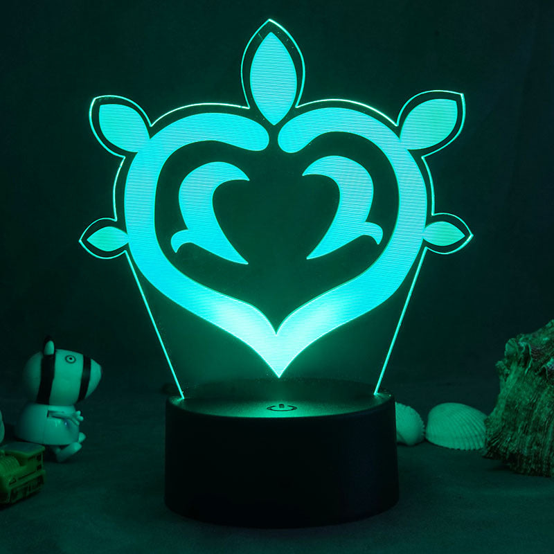 Dendro Gesnhin Impact LED Light Genshin Night Lamp Gaming Room Decor (7)