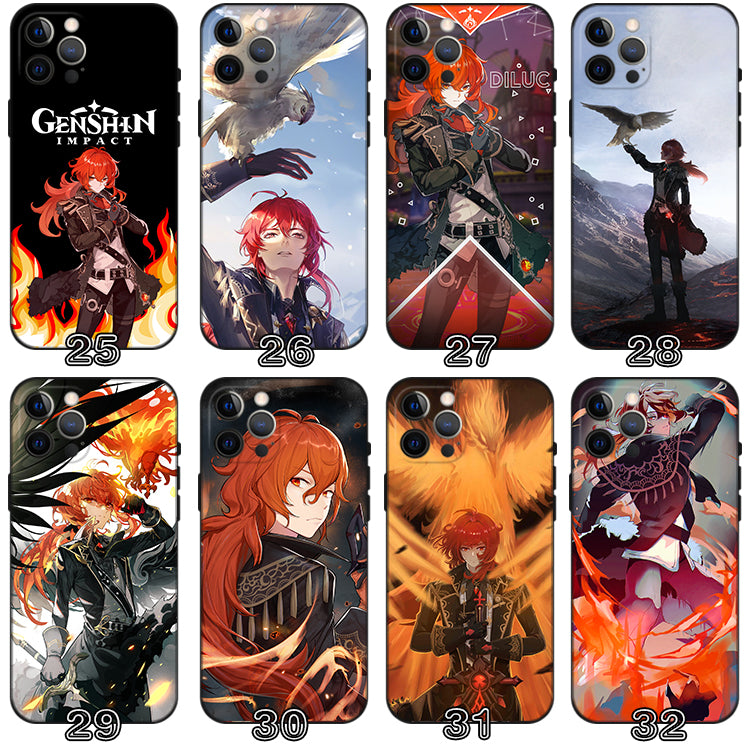 Diluc Genshin Impact Phone Case
