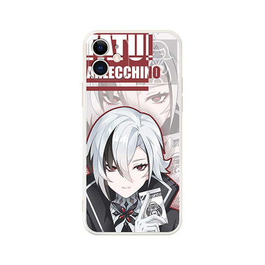 Fatui Genshin Impact Phone Cases: clear, white anime-style white-haired character, anime, graphic style