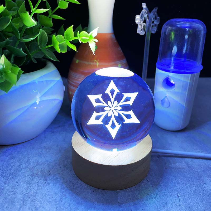 Genshin Impact Element LED Lights Crystal Ball Night Light (4)