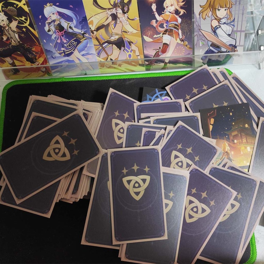 Genshin Impact TCG Cards and Dice