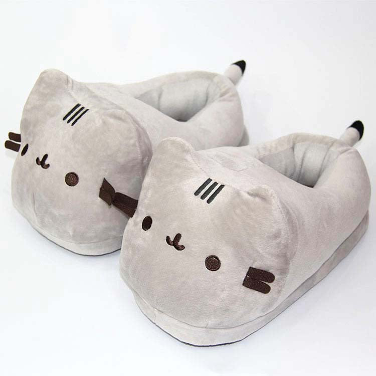 Cute Gray Cat Slippers - Ultimate Comfort!