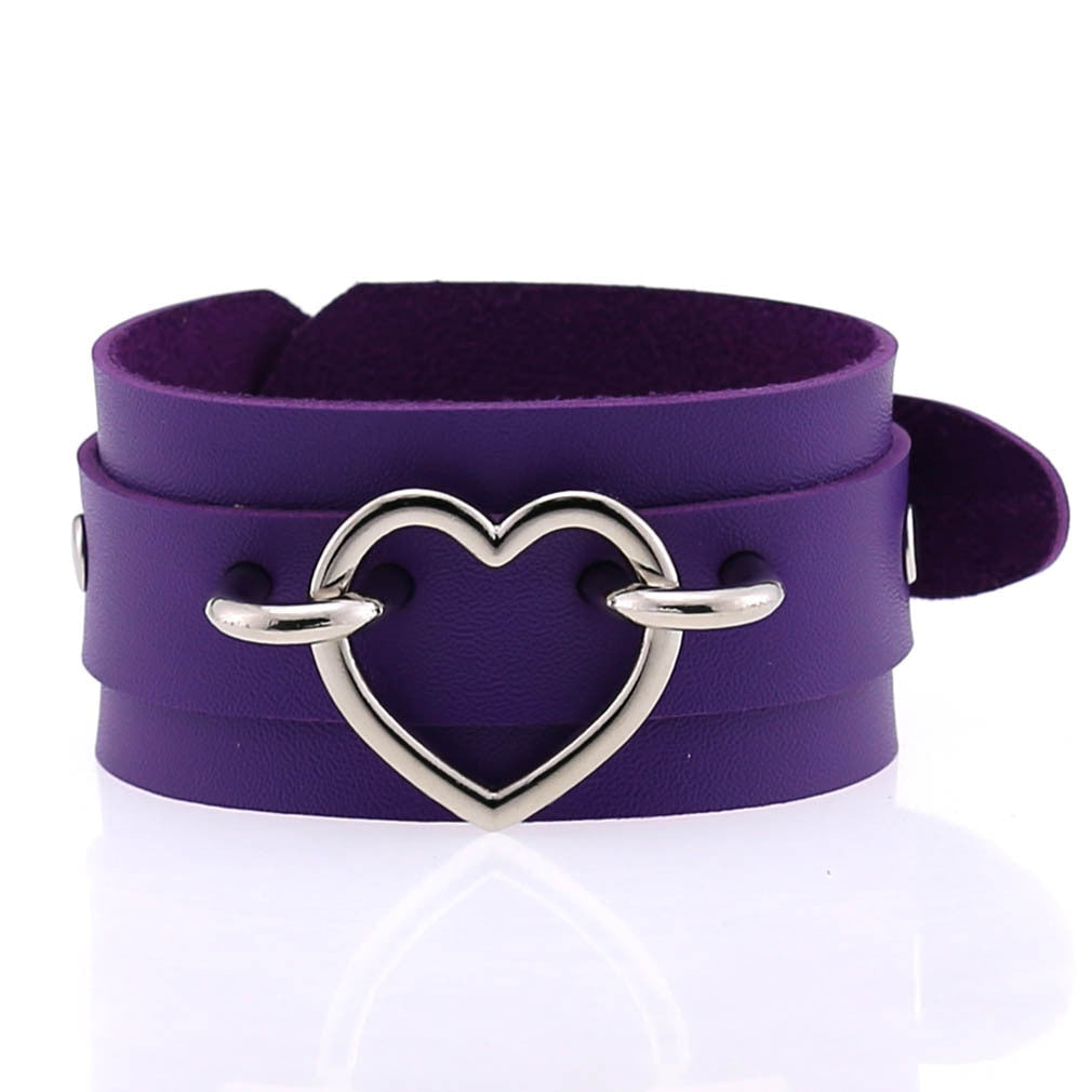 Emo Spike Wristlet in PU Leather