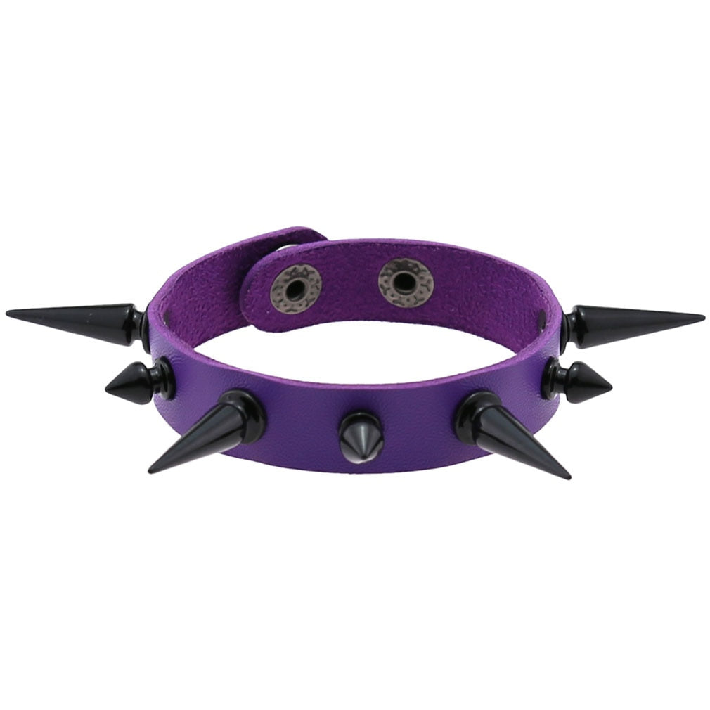 Emo Spike Wristlet in PU Leather